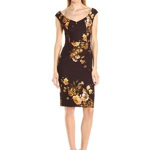 Black Halo Waverly Avanti Floral Sheath Dress